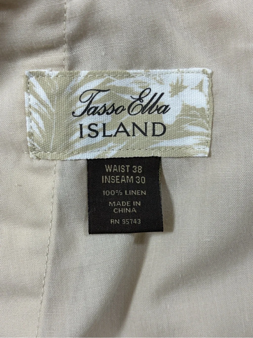 Tasso Elba Island 100% Linen Chinos (38x30)